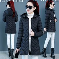 2021 New Winter Jacket Winter Parkas Long Coat Hooded Warm Casual Parka Loose Cotton-Padded Jackets Red Black Female Outerwear