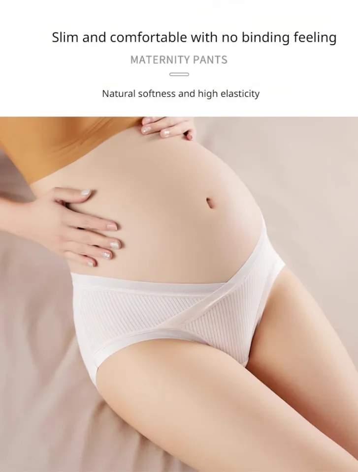 5-Pack Womens Cotton Maternity Underwear,Healthy Maternity Pregnancy  Panties Postpartum Mother Under Bump Underwear 
