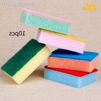 ✟✎ 10 Pcs Scouring Pads Cleaning Universal Colorful Cleaning Dishwashing Sponge Brush Set Household Kitchen Cleaning Tools Wash