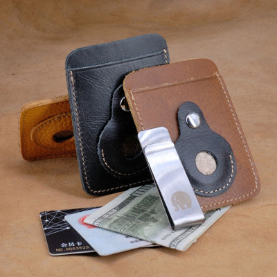 กระเป๋าหนัง Cowhide Dollar พร้อม Oil Wax Apple Tracker Cover