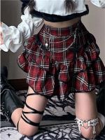 【CC】 HOUZHOU Pleated Skirt Gothic Y2k Streetwear Layer Chain Punk Female Outfits