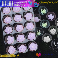 ?SHUNCHANG 2ชิ้น เซ็ต15หลุมเค้ก fondant ชั้นวางน้ำตาลดอกไม้ถาดรูปกลีบดอกไม้โปร่งใสแม่พิมพ์พลาสติกเครื่องมือตกแต่งเค้ก