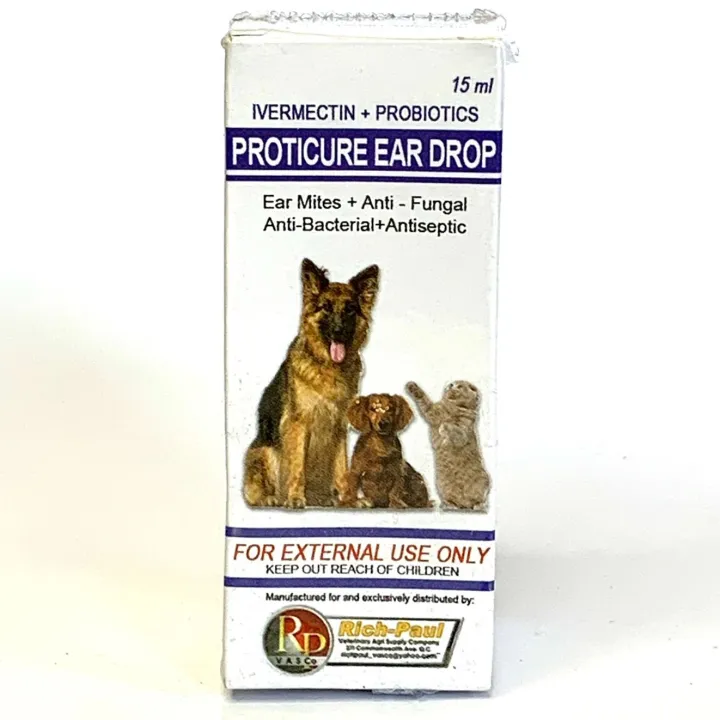 [FCR AGRIVET] 1pc Proticure Anti Ear Mites Anti Fungal Antibiotic Ear