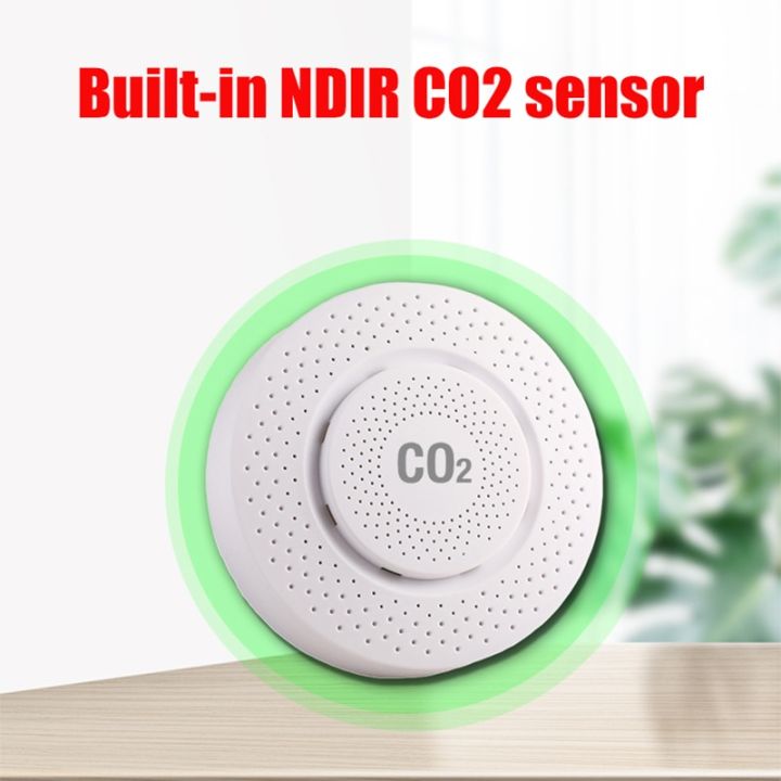 tuya-เครื่องตรวจจับ-co2เซนเซอร์คาร์บอนไดออกไซด์-co2-ndir-การวัดความแม่นยำสูงเกินมาตรฐานสัญญาณเตือนภัยสมาร์ทโฮมการเชื่อมโยง