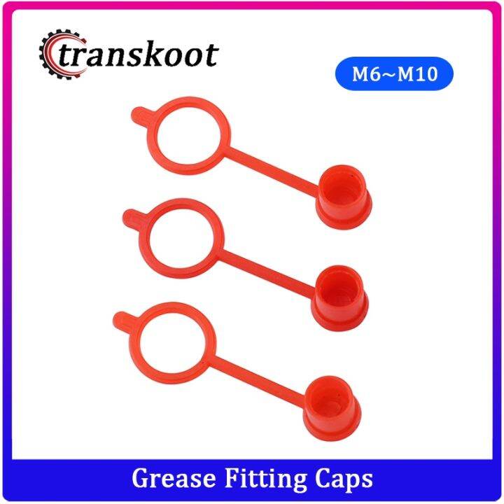 300pcs-200pcs-100pcs-m6-m8-m10-red-polyethylene-plastic-dust-cap-dust-cover-protection-cover-cap-for-grease-gun-zerk-fitting