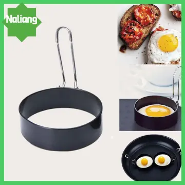 4 Pack Stainless Steel Eggs Maker Non Stick Round Egg Cooker for Cooking  Cooking Rings Shaper for Frying Pancake Sandwiches Metal Handle Household