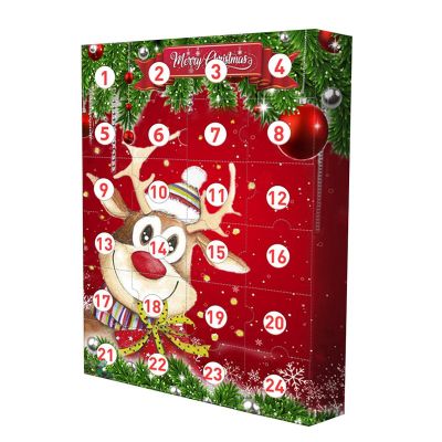 Christmas 2021 Advent Calendar for Kids Holiday Countdown Calendar with 24 Pcs Mini Lovely Resin Doll Key Ring Decor
