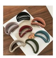 【jw】▦  Hollow Out Semicircle Barrettes Crab Hair Claws Hairpin Accessories Headdress