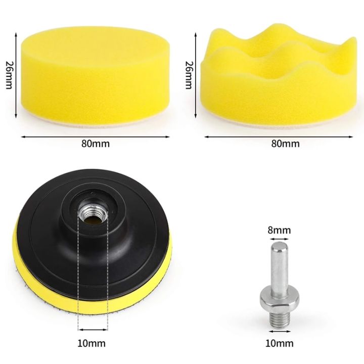 car-polishing-disc-11pcs-set-self-adhesive-buffing-waxing-sponge-3inch-wool-wheel-polishing-pad-for-car-polisher-drill-adapter-adhesives-tape