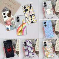 เคสสำหรับ Oppo A1 5G A17k 4G น่ารักลายกระต่ายริแอนโบว์แมงมุมหญิงสาวสีฟ้าใสโทรศัพท์ซิลิโคนนิ่มกันกระแทกฝาครอบด้านหลังสำหรับ Oppo A 1 17 K เคส TPU บางใสกันกระแทก