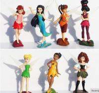 [Toy City] 7ชิ้น/ล็อตทิงเกอร์เบลล์พีวีซีรูปตุ๊กตาโจรสลัดนางฟ้า Zarina Rosetta คลื่นกวางตุ๊กตาคริสต์มาสของขวัญงานเลี้ยงวันเกิดสำหรับสาวๆ