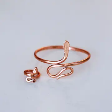 Buy AYANSH e-store Bhagya Ratan Snake Copper Adjustable Tamba Ring Nag  Snake Challa for Men and Women Snake Copper RING PACK OF 2 at Amazon.in