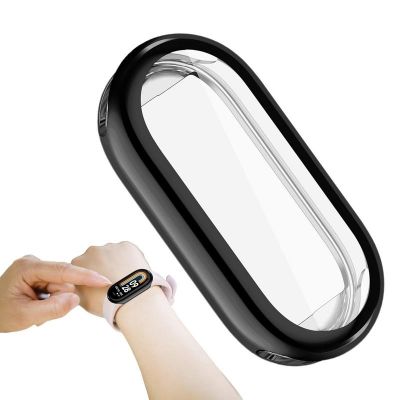 1pcs TPUElectroplating Protective Cover For Xiaomi Mi Band 8 Screen Protector Film Smart Watchband Full Protective Cover Case
