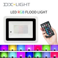 RGB ไฟ LED น้ำท่วม20วัตต์30วัตต์50วัตต์100วัตต์กลางแจ้ง RGB Floodlight สะท้อนสปอตไล IP68 LED เครื่องซักผ้าผนังแสงที่มีการควบคุมระยะไกล