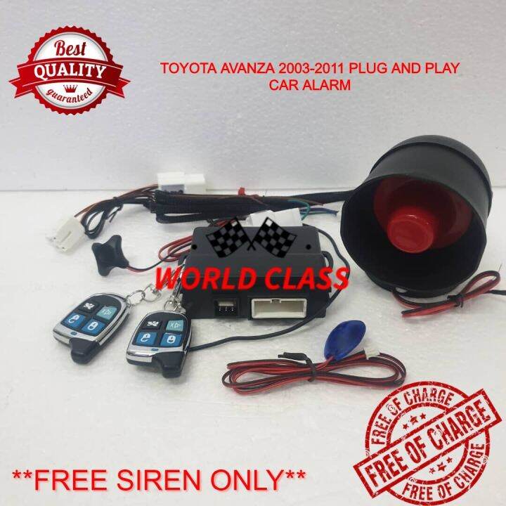 TOYOTA AVANZA 2003-2011 PLUG AND PLAY CAR ALARM | Lazada