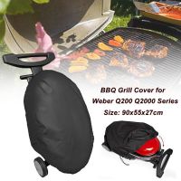 90x55x27cm 210D Oxford Cloth Waterproof Dustproof BBQ Grill Cover For Weber Q200/2000 Series Barbecue Grill Protective Covers