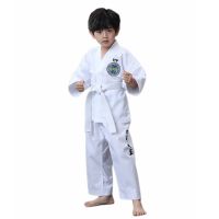 Light Taekwondo Dobok ITF Uniform Whole Embroidery Martial Arts Student Fighter Suit With Free Whie Belt