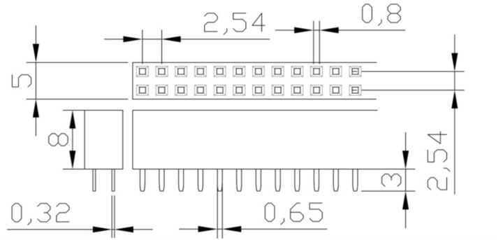 yyt-2-54-double-row-female-type-pin-header-socket-2x2p-3p4p5p6p7p8p9p10p12p14p15p16p18p20p25p30p40p