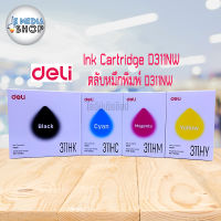 Deli Ink Cartrdige 100 ml.Deli 311 BK-Cyan-Magenta-Yellow ตลับหมึกพิมพ์ 100 ซีซี Deli 311 สีดำ-สีฟ้า-สีชมพู-สีเหลือง