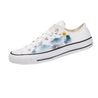 ☢✵  The tide huai department web celebrity campus wind in the spring and autumn 2023 fashionable hot style low white students help the stylish canvas shoes