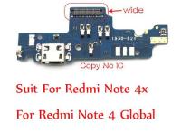 สำหรับ Xiaomi Redmi Note 4x Note4x ขั้วต่อแท่น Usb แผงสำหรับชาร์จสายเคเบิลยืดหยุ่นปลั๊กที่ชาร์จไมค์บอร์ดไมโครโฟนโน้ต4 3G 32G