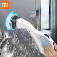 Xiaomi ไฟฟ้าในครัวเรือนทำความสะอาดแปรงแบบชาร์จไฟฟ้าขัดพื้นแบบหมุนที่มีหัวที่ถอดออกได้ครัวห้องน้ำทำความสะอาดเครื่องมือ