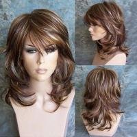 WHIMSICAL W Synthetic Long Natural Wave Wigs For Women Ombre Wave Blonde Brown Natural Wig Heat Resistant Hair Wigs