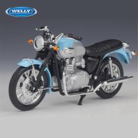 1:18 Triumph 2002 Bonneville โมเดลมอเตอร์ไซค์แนวสตรีทโลหะหล่อจากโลหะของสะสมของขวัญสำหรับเด็ก