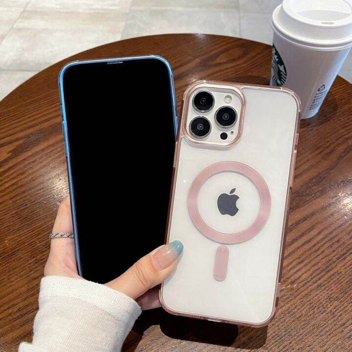 hoce-เคสโทรศัพท์แบบแม่เหล็กหรูหราสำหรับ-iphone-14-13-12-11-pro-magsafe-เคสเคสกันกระแทกมือถือแบบอะคริลิค