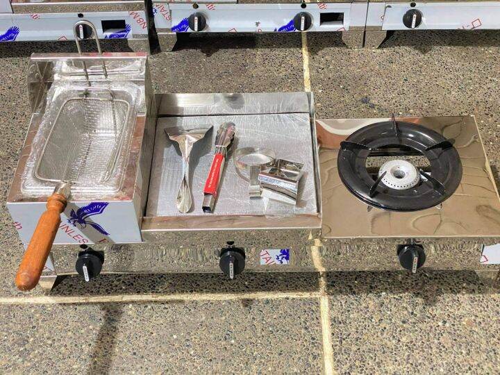 3in1 Burger Griller with Deep Fryer and Gas Stove Lazada PH