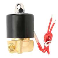 G1/4in DC 12V AC 24V 110V 220V Brass Oil Water Valve Two-Way Normally Closed Direct Acting Solenoid Valve Electrovalve Valves