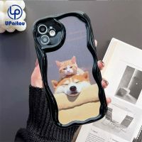 เคส UPaitou สำหรับ iPhone 15 14 13 12 11 Pro Max X XR Xs Max 8 7 6S Plus SE 2020สุนัขและแมว3D เคสโทรศัพท์ปิดขอบโค้งมนฝาครอบป้องกันเนื้อนิ่ม TPU