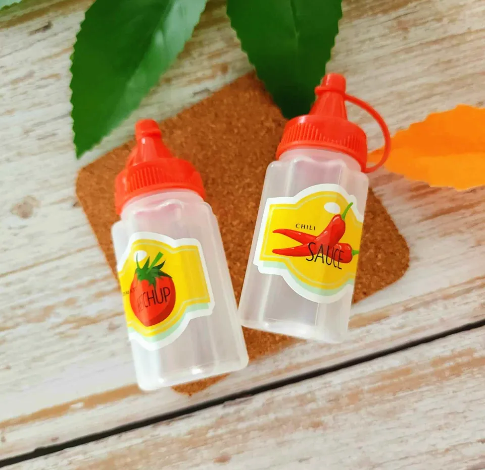 Mini Tomato Ketchup Chili Sauce Bottle Portable Bento Small Sauce