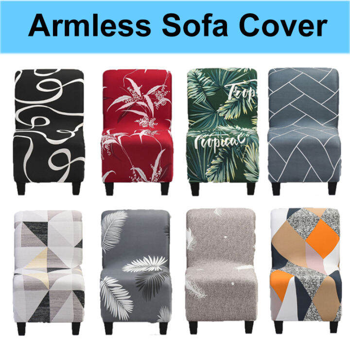 【Ready Stock】Printed Armless Sofa Cover Single Sofa Cover 1 Seater