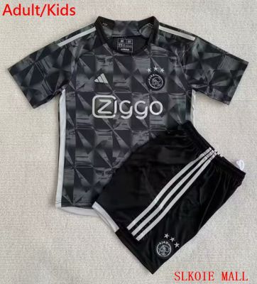 Ajax เสื้อเชิ้ตและกางเกงขาสั้นเซต23-24เสื้อแข่งฟุตบอลคุณภาพแบบไทยสำหรับเด็กและผู้ใหญ่