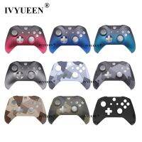 แผ่นฝาครอบด้านหน้าสำหรับ Xbox IVYUEEN กรอบใส่คอนโทรลเลอร์ S X Top ฝาหลังสีดำสีขาวเงาสีแดง Camo