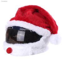 ❅ Santa Claus Helmet Cover Plush Christmas Hat for Motorcycle Helmet Happy New Year Party Supplies Xmas Cosplay Accessoories