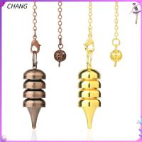 CHANG จี้สีทองแดงสีโรสโกลด์โบราณสีเงินทองเครื่องประดับแฟชั่นโซ่ลูกตุ้มเหล็กโลหะทรงกรวยลูกตุ้มเรกิจี้ลูกตุ้ม