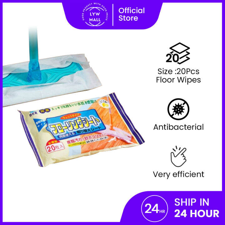 20pcs Disposable Floor Wet Wipe Sheet Sweeper Refill Wiper Mop Dust