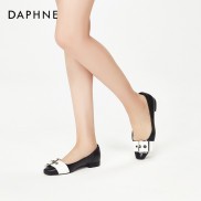 Giày búp bê DAPHNE da trơn mịn, gót 1.5cm size 35-225