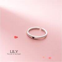 s925 Lily ring แหวนเงินแท้ หัวใจเล็ก ๆ น่ารัก เรียบง่าย ใส่สบาย เป็นมิตรกับผิว สามารถปรับขนาดได้