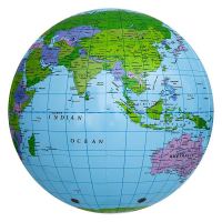 [COD][คลังสินค้าพร้อม] PVC Inflatable Globe PVC Air Inflation ลูกโลกภาษาอังกฤษที่มีสีสัน World Map ความเครียดบรรเทาของเล่นเด็กทารก Soft Ball