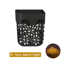 LED Solar Fence Light Garden Decor Solar Powered Wall Lamp Outdoor Waterproof Step Light Flower Projection Street Lamp for Garde