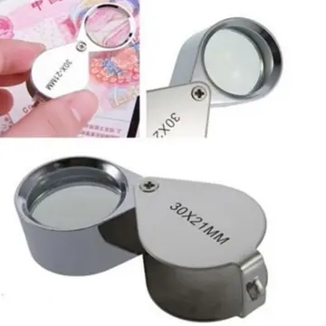 30x 45x 60x LED UV Lighted Magnifier Jewelers Loupe Loop