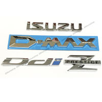 โลโก้ อีซูซุ ดีแม็ก ดีดีไอ แซท Logo ISUZU D-MAX Ddi Z PRESTIGE ติดท้ายกระบะ แต่งรถ ตัวนูน สีโครเมี่ยม สำหรับ อีซูซุ Isuzu D-MAX Ddi Z PRESTIGE 2012-2019