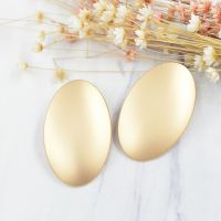 Gold Color Matte Metal Oval Stud Earring 2020 Boho New Fashion Geometric Simple Alloy Stud Earring For Women Girl Party Jewelry