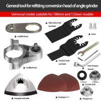 14Pcs Angle Grinder To Grooving Machine Adapter Conversion Universal Head with Saw Blade For 100/125mm Models Woodworking Tool