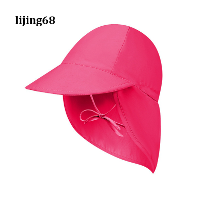 Lijing หมวกแก๊ปหมวกป้องกัน UV แสงแดดสำหรับเด็กทุกเพศ,หมวกบังแดดกลางแจ้งพร้อมหมวกป้องกันคอ