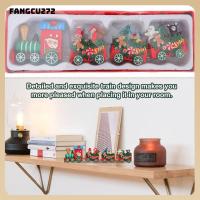 ของขวัญคริสต์มาสคุณภาพสูง FANGCU272ของขวัญตกแต่งคริสต์มาสตกแต่งคริสต์มาสไม้ขนาดเล็กอุปกรณ์ปาร์ตี้รถไฟประดับ