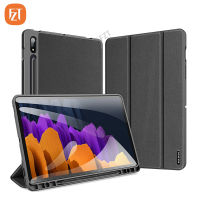 Casing Tablet สำหรับซัมซุงกาแล็กซีแท็บที่ S9บวก12.4นิ้ว (2023) เคสนิ่ม TPU ฝาครอบป้องกันพับได้สามทบแบบอัจฉริยะพร้อมช่องใส่ปากกา